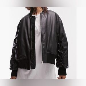 Topshop Black Bomber Jacket